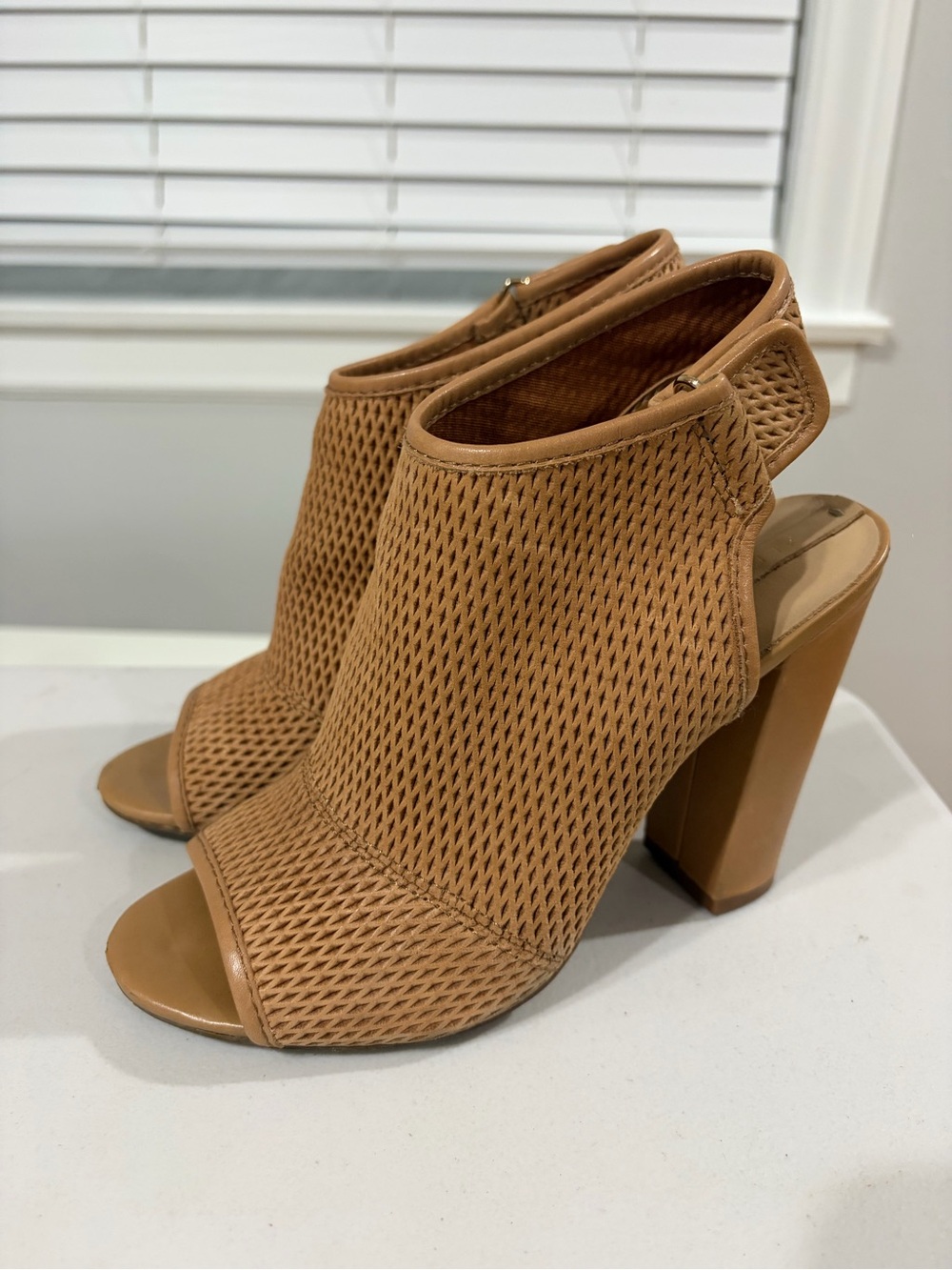Aldo Tan Open-Toe Block Heel Sandals
